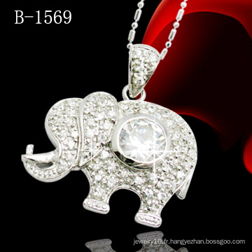 Pendentif Fashion Elephant avec Pierre CZ (B-1569)